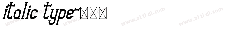 italic type字体转换